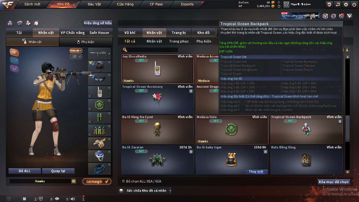 shop acc cf uy tin gia re